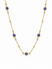 Kanika Blue Evil Eye Gold Tanmaniya Necklace