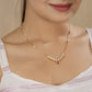 Krishti Pink chain pendant set